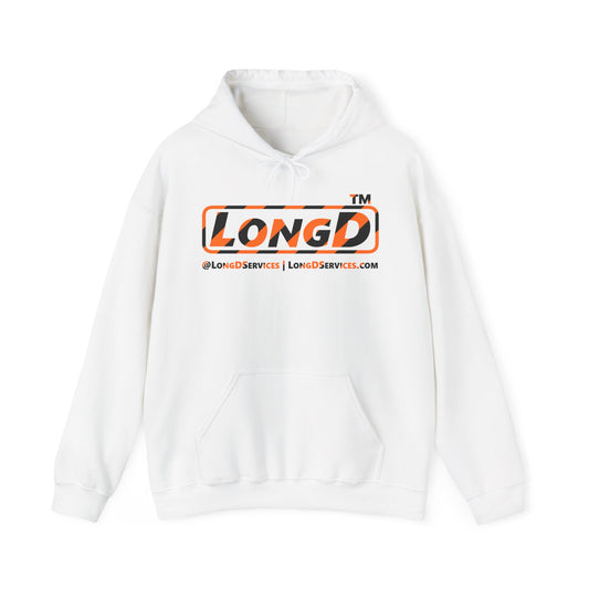 LongD Tag-domain positive 12-striped logo (Halloween colors) hoodie