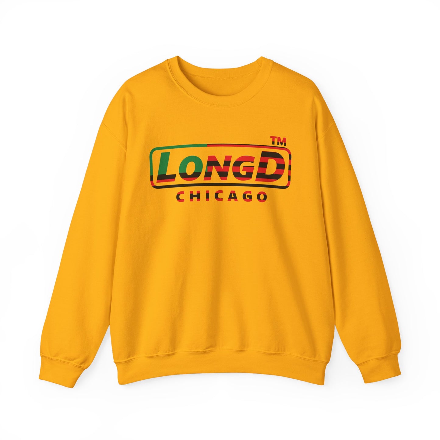 LongD positive flag Chicago logo crewneck sweatshirt (Juneteenth colors)