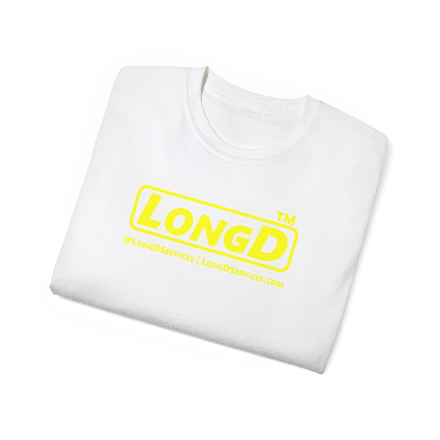 LongD Tag-domain positive alternate basic logo cotton tee