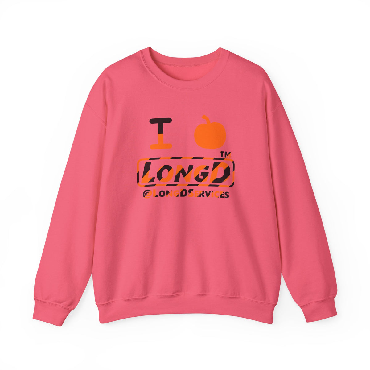 I pumpkin LongD Tag positive 12-striped logo crewneck sweatshirt