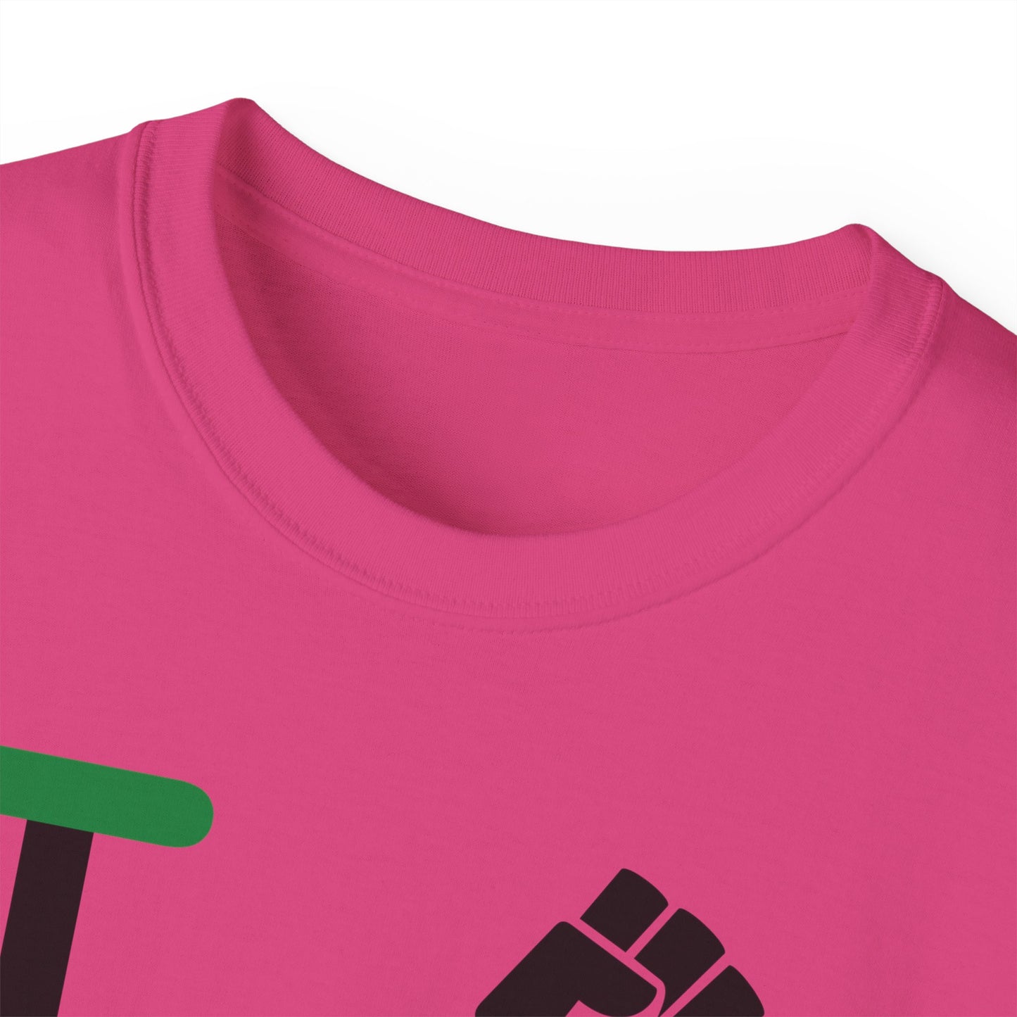 I fist LongD negative flag Chicago logo 4-print cotton tee