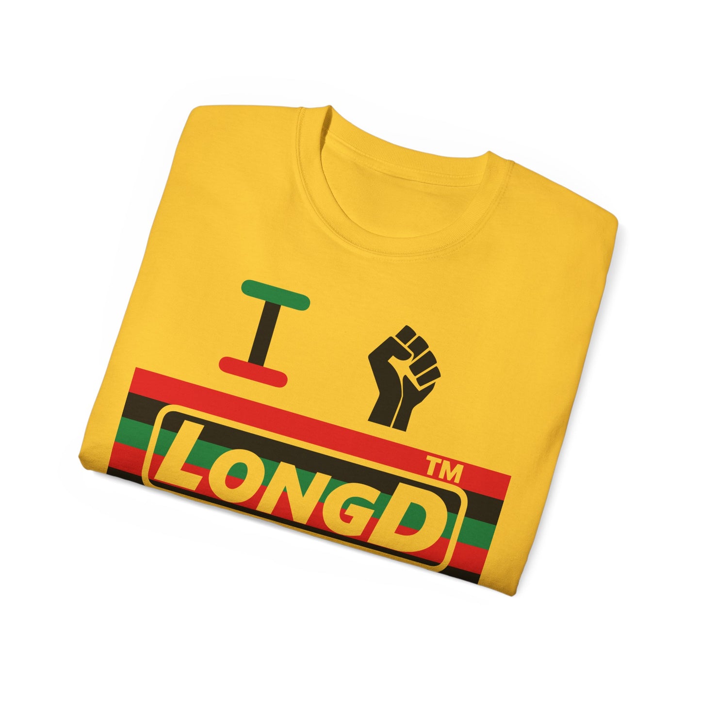 I fist LongD negative horizontal 6-striped Hyde Park logo cotton tee