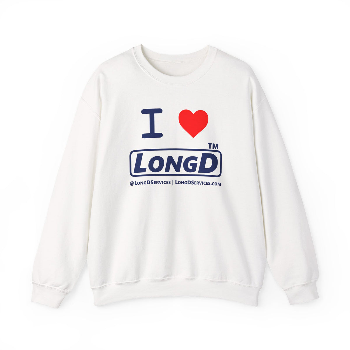 I Luv LongD Tag-domain positive official basic logo crewneck sweatshirt