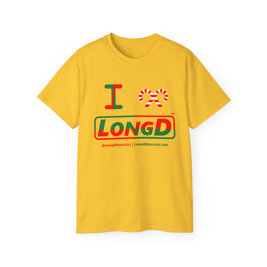 I Candy Cane LongD Logo Cotton Tee (quarter split)