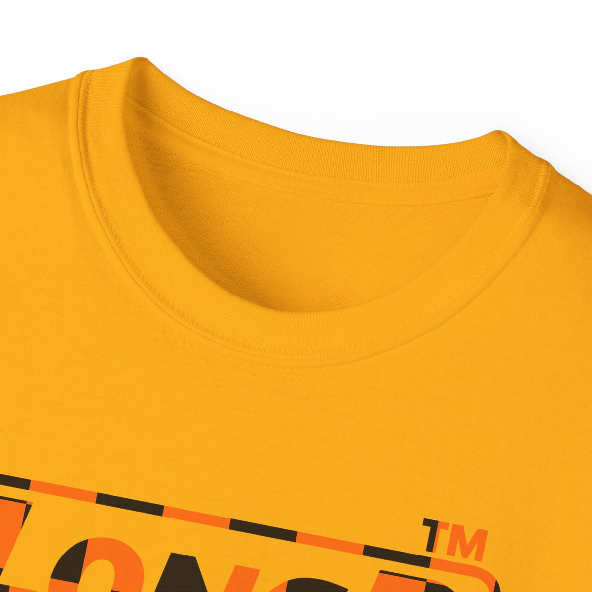 LongD Chicago positive checkered logo (Halloween colors) cotton tee