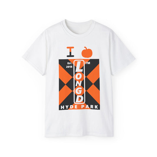 I pumpkin LongD Hyde Park negative upright mixed argyle logo cotton tee