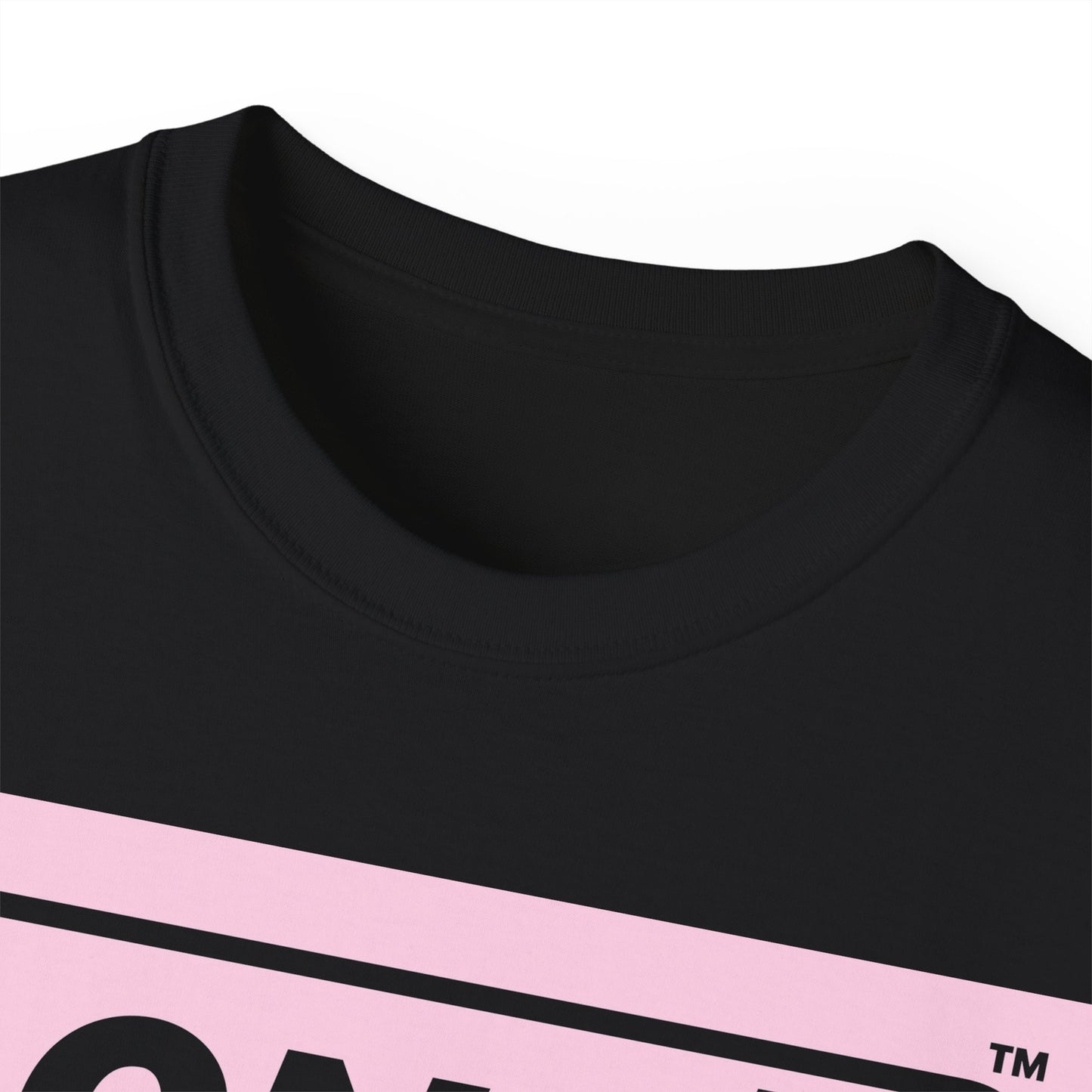 LongD® Logo Cotton Tee (Easter pastel pink negative text)