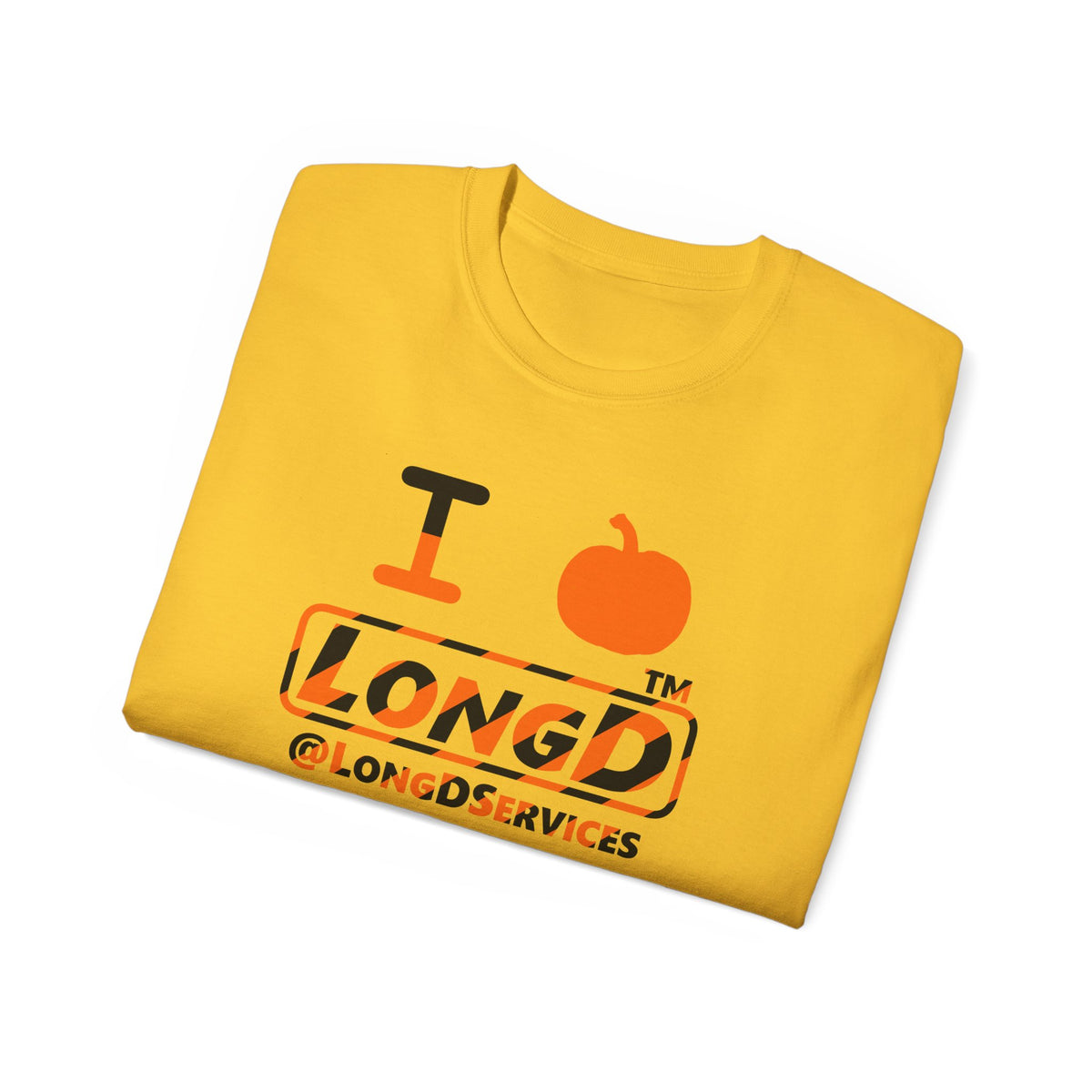 I pumpkin LongD Tag positive 12-striped logo cotton tee