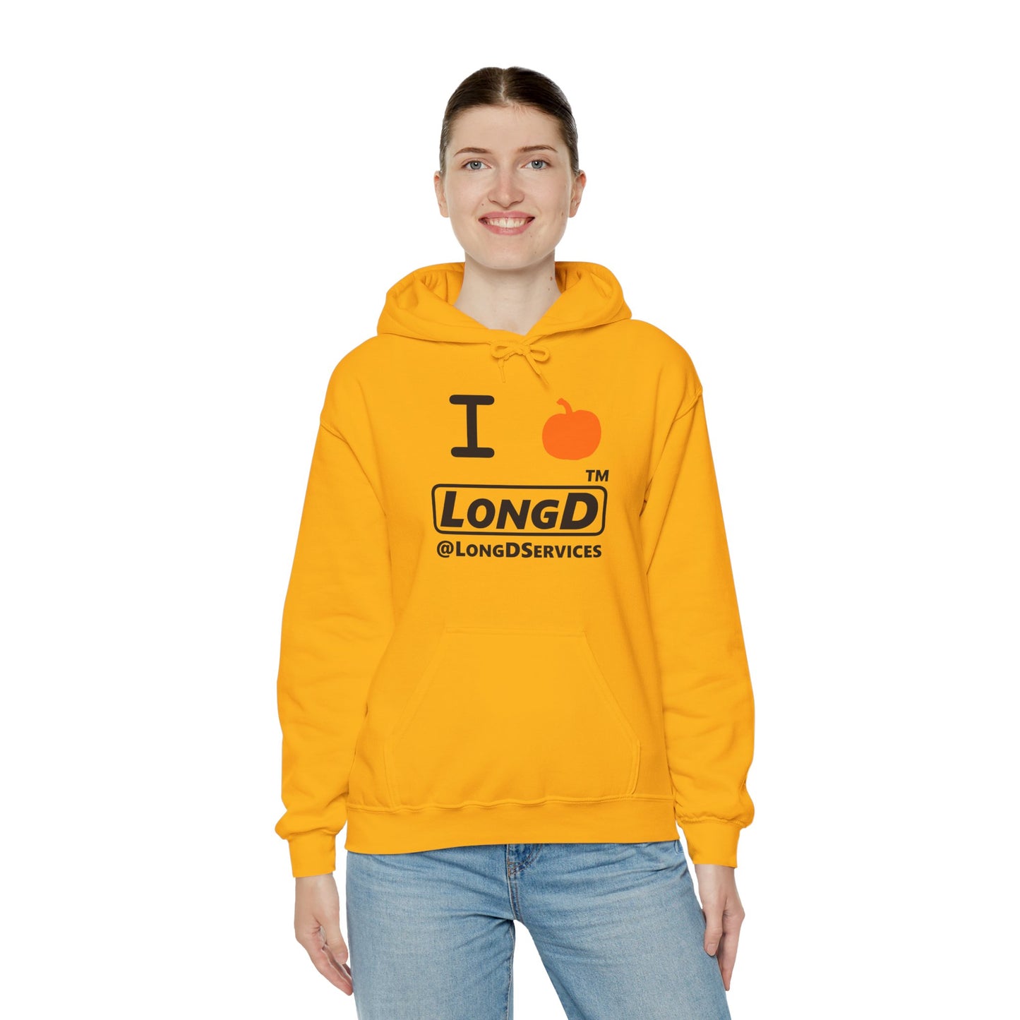 I Pumpkin LongD® Logo Hoodie black basic tag logo