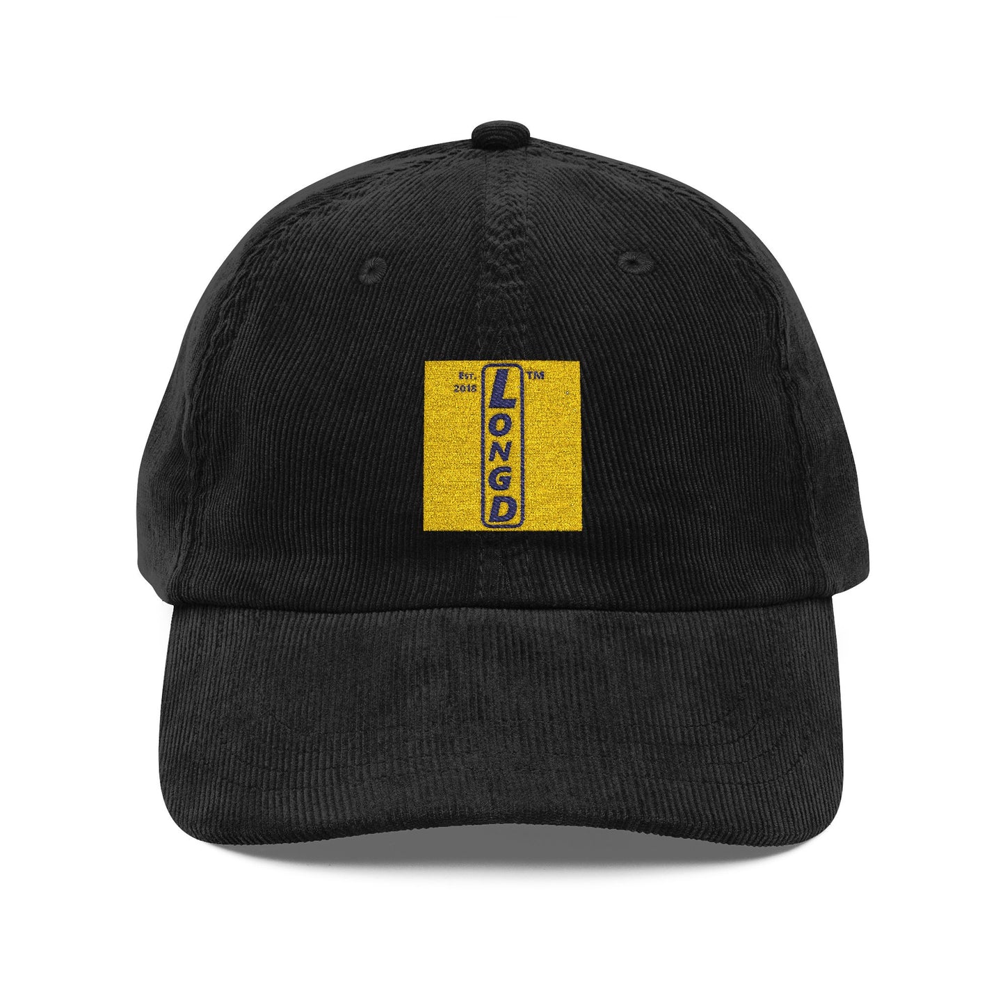 Embroidered Corduroy Cap official logo upright