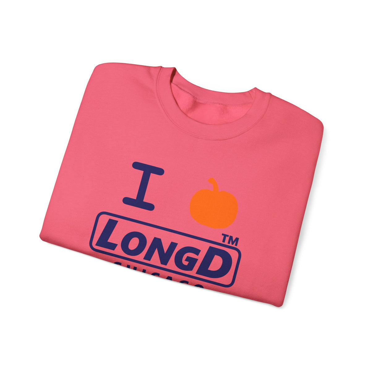 I pumpkin LongD Chicago positive basic Navy (002060) logo crewneck sweatshirt