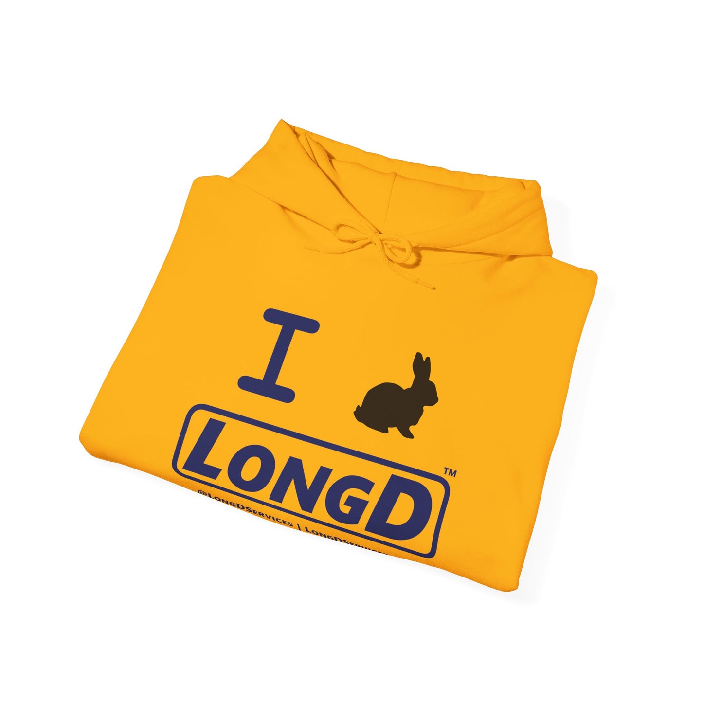 I Bunny LongD® Official Logo Hoodie (Black Easter Bunny)