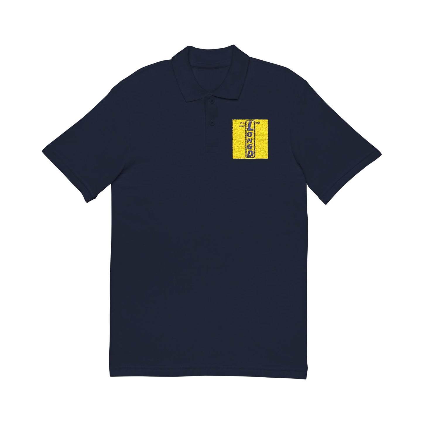 Embroidered LongD official logo upright polo shirt