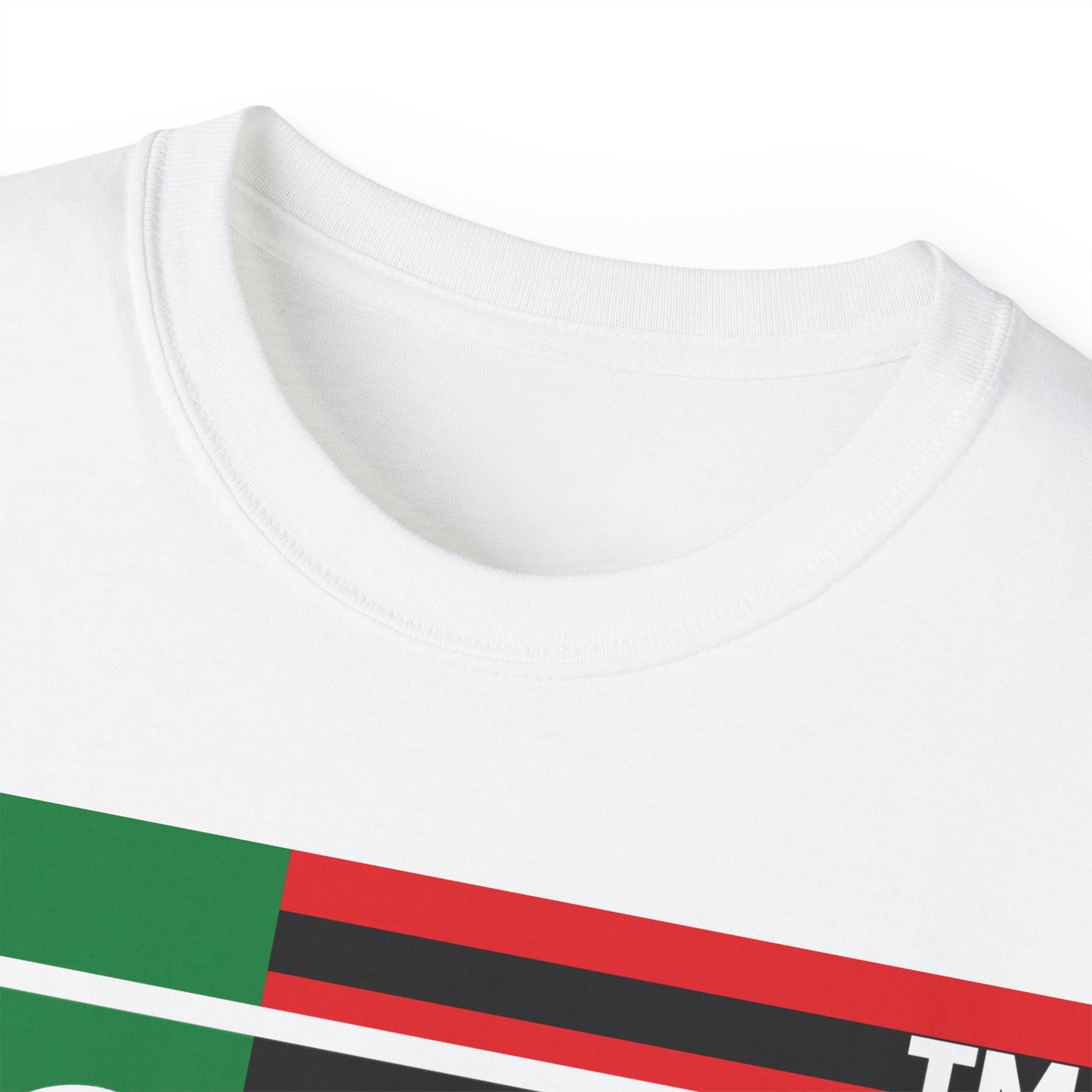 LongD negative flag Chicago logo cotton tee (Juneteenth colors)