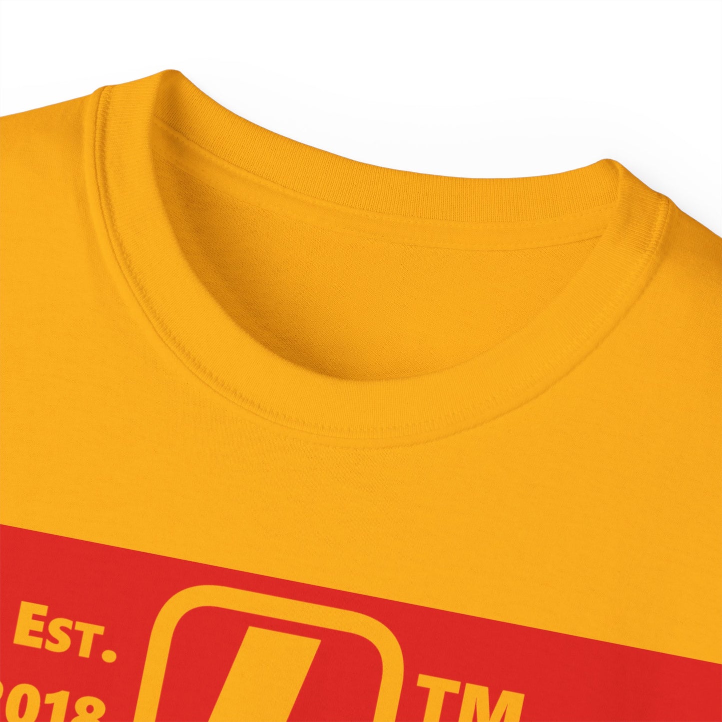 LongD Cotton Tee negative horizontal striped Chicago upright logo (Juneteenth colors)