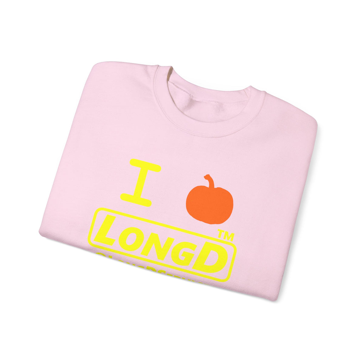 I pumpkin LongD Tag positive alternate basic Yellow (FFFF00) logo crewneck sweatshirt