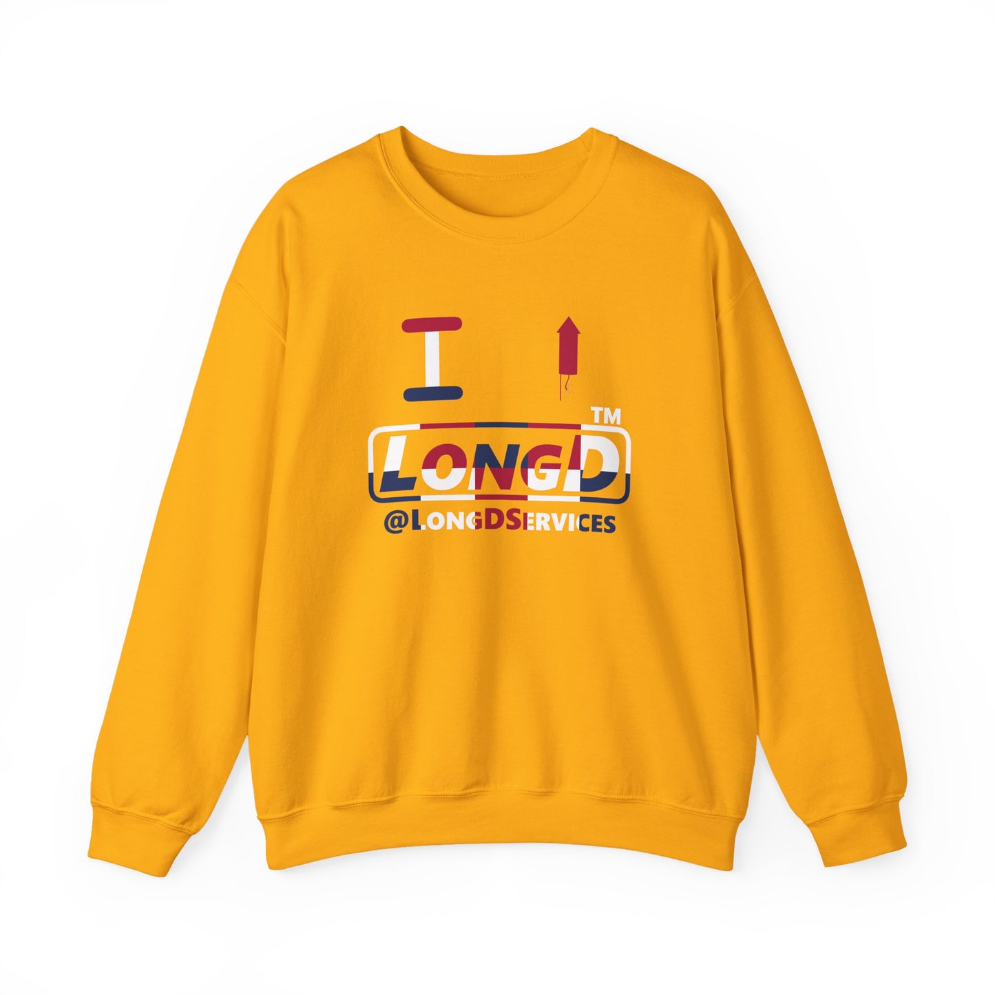I firecracker LongD positive 2x5 tag logo crewneck sweatshirt