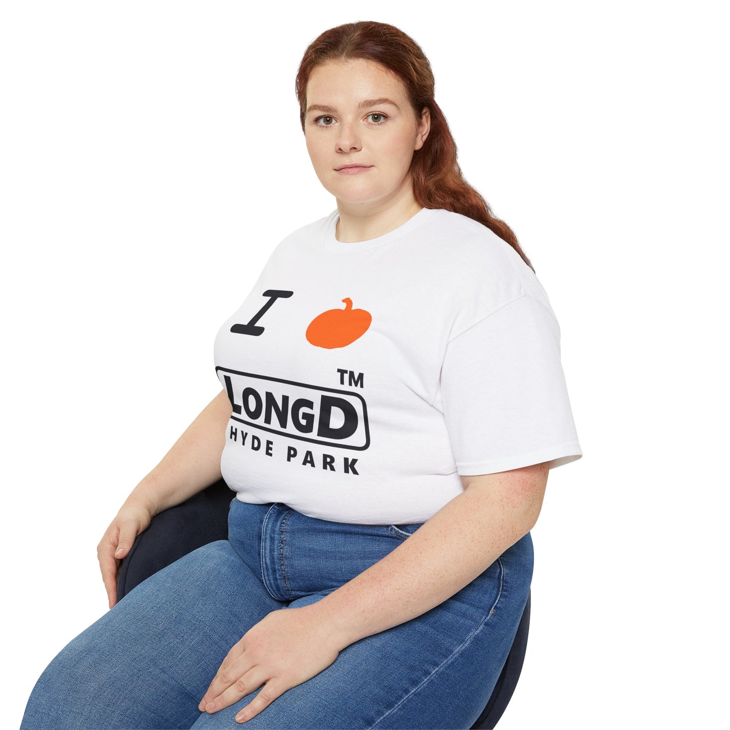 I Pumpkin LongD® Logo Cotton Tee positive black basic Hyde Park logo