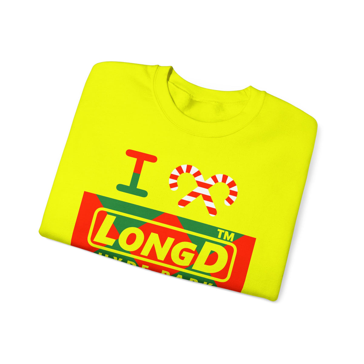 I candy cane LongD Hyde Park negative big argyle logo crewneck sweatshirt