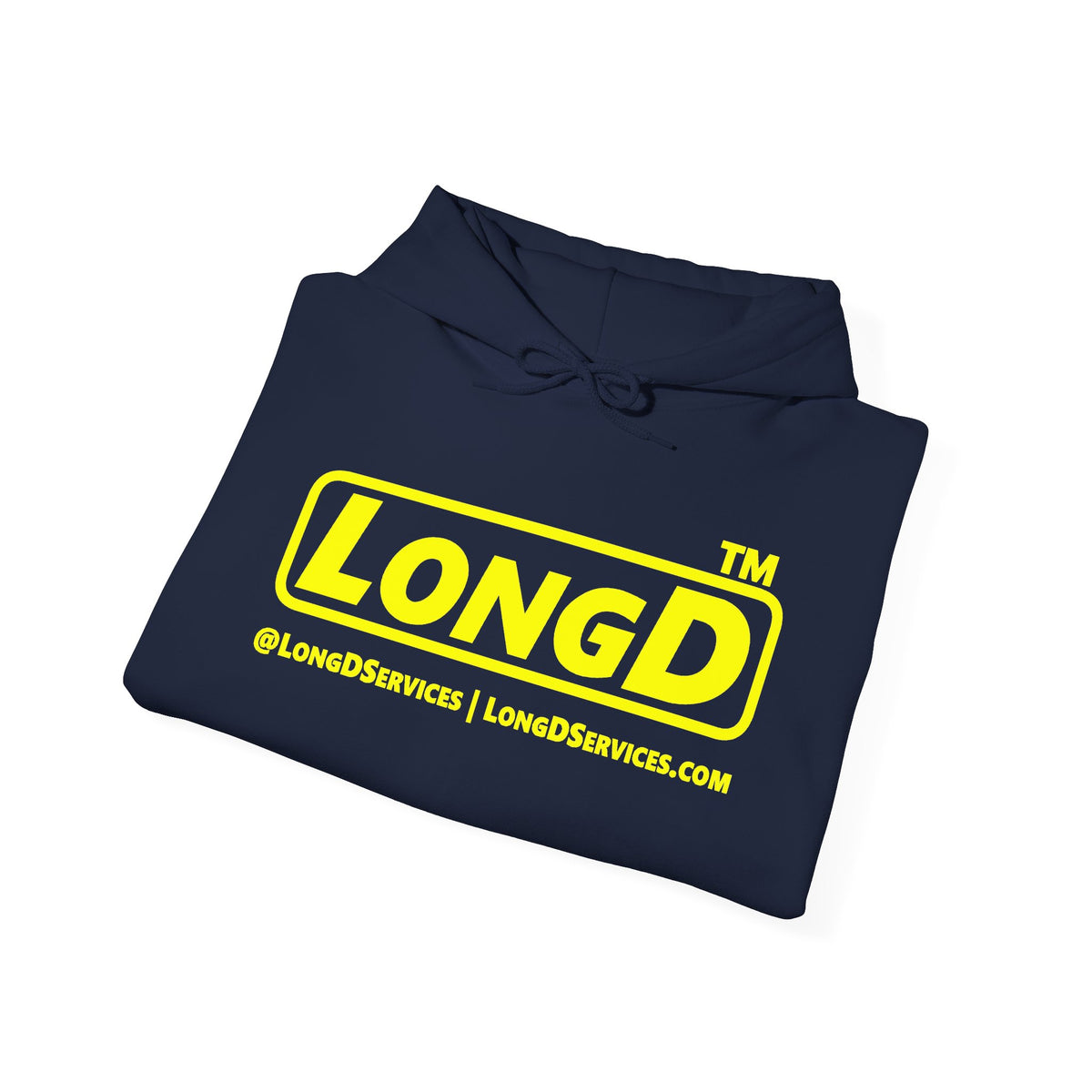 LongD Tag-domain positive alternate basic logo hoodie