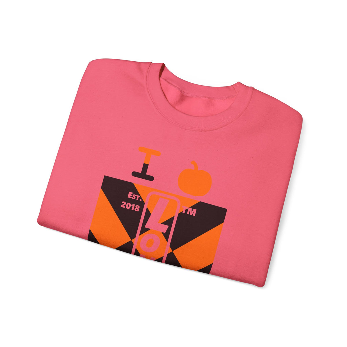 I pumpkin LongD Hyde Park negative upright mixed argyle logo crewneck sweatshirt