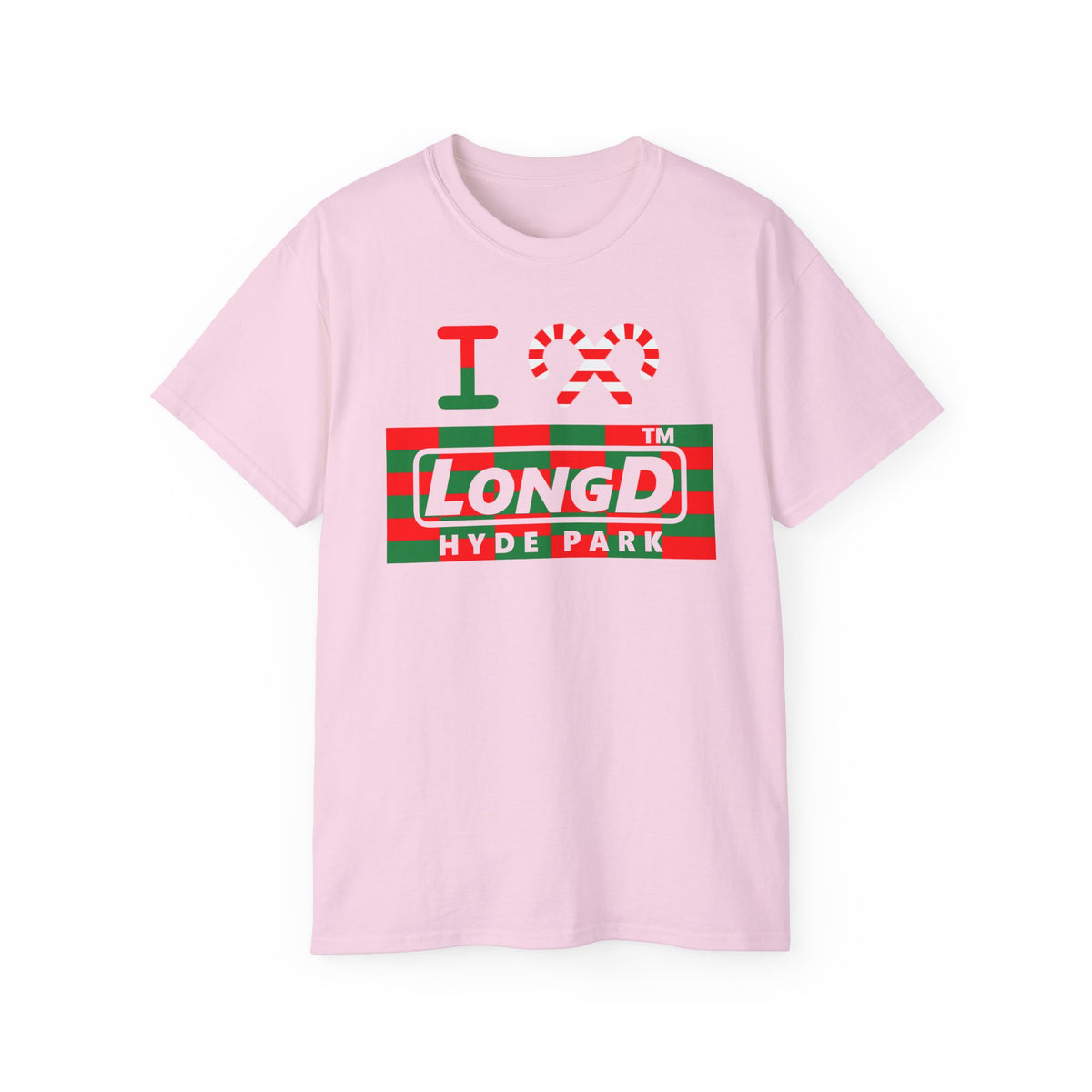 I candy cane LongD Hyde Park negative tiled logo cotton tee