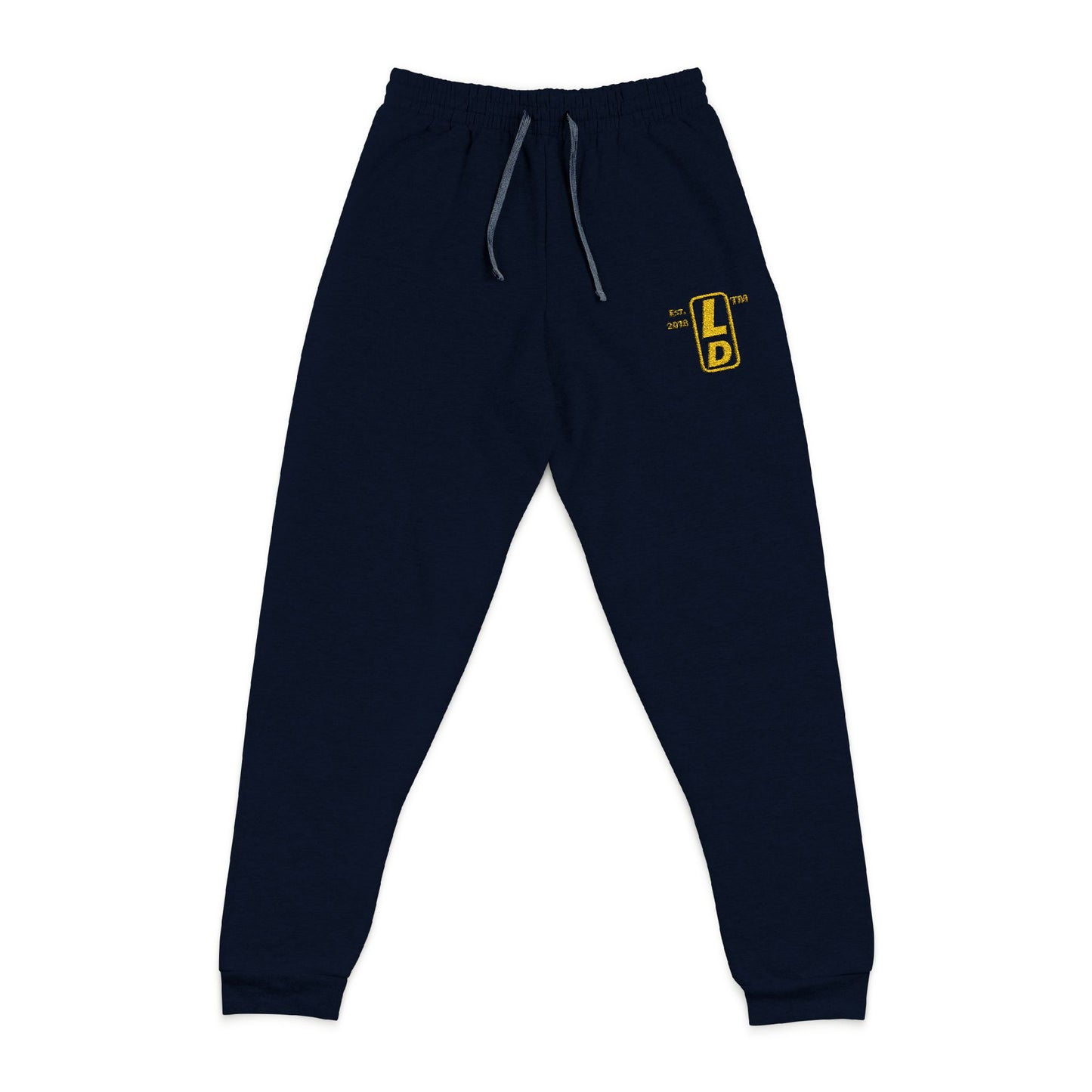 Embroidered unisex joggers basic alternate logo upright initials