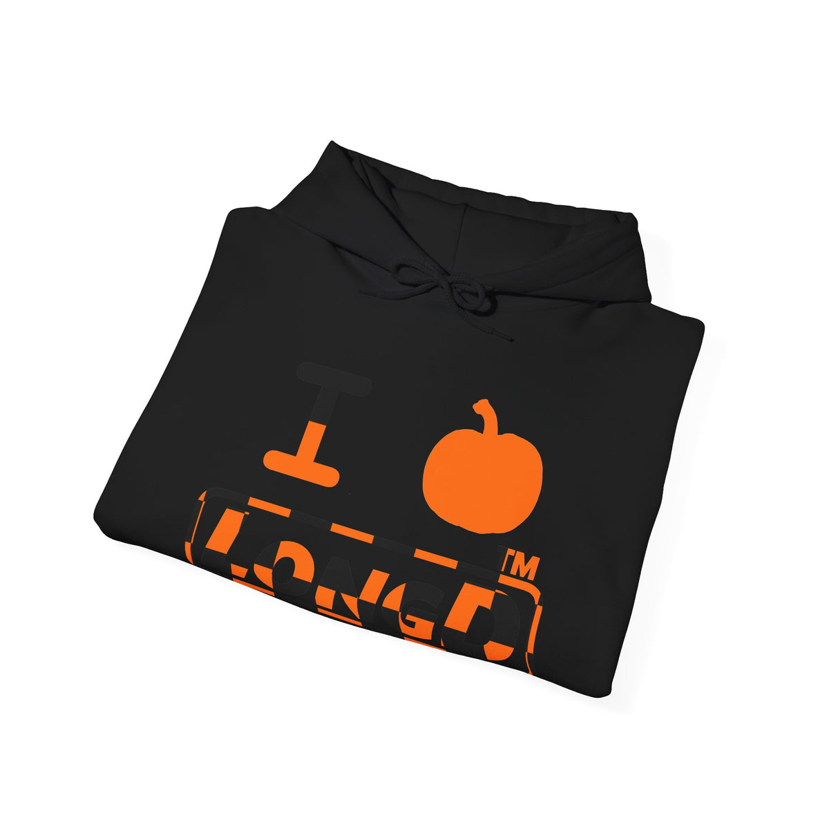 I pumpkin LongD Tag positive checkered logo hoodie