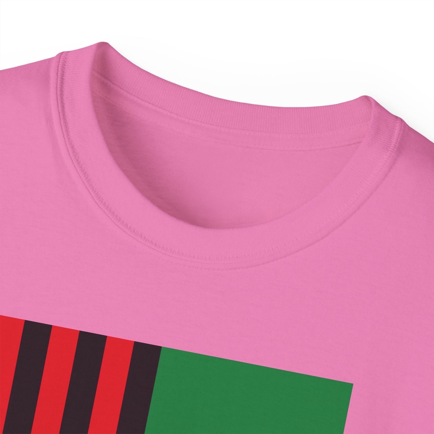 LongD® Logo Cotton Tee Juneteenth vertical African-American flag negative text