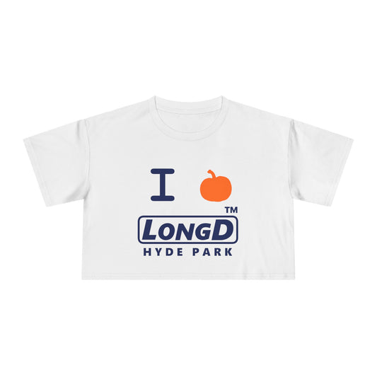 I Pumpkin LongD Logo Crop Tee blue basic Hyde Park logo