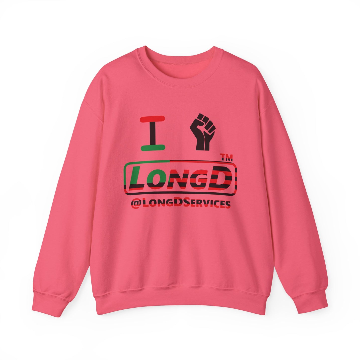 I fist LongD positive flag tag logo crewneck sweatshirt