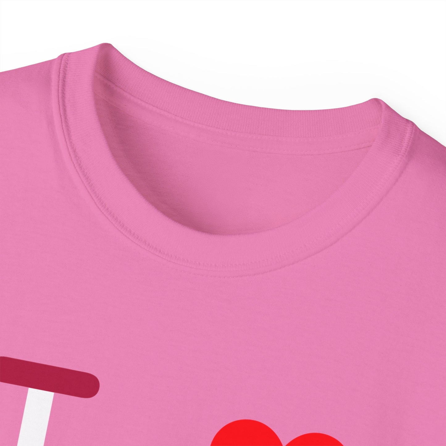 I Luv LongD® Logo Cotton Tee Blue, White and Red positive thirds text