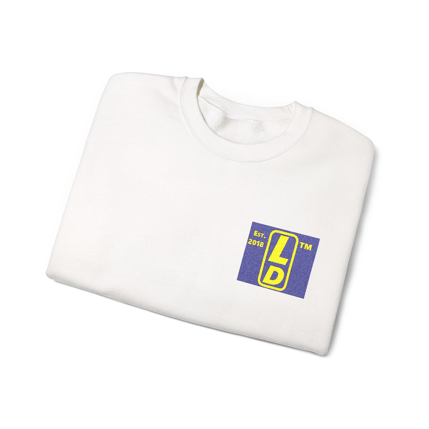 Embroidered Unisex Heavy Blend™ Crewneck Sweatshirt reverse logo upright initials