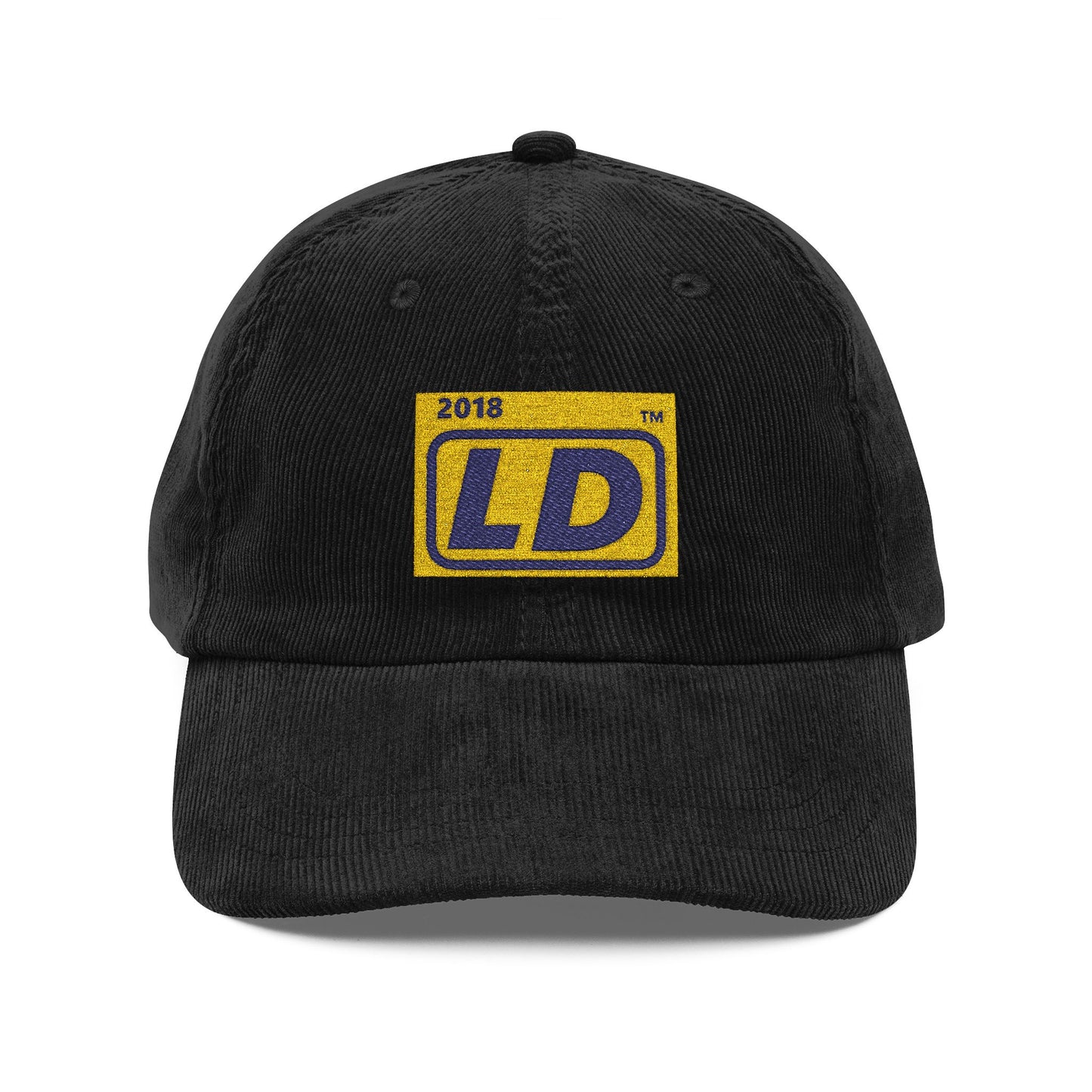 Embroidered Corduroy Cap official logo initials