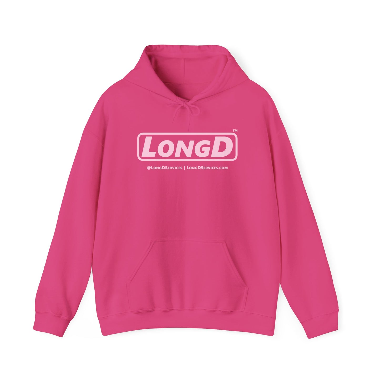LongD® Logo Hoodie pastel pink text