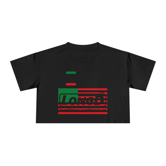 I fist LongD negative flag tag-domain logo crop tee