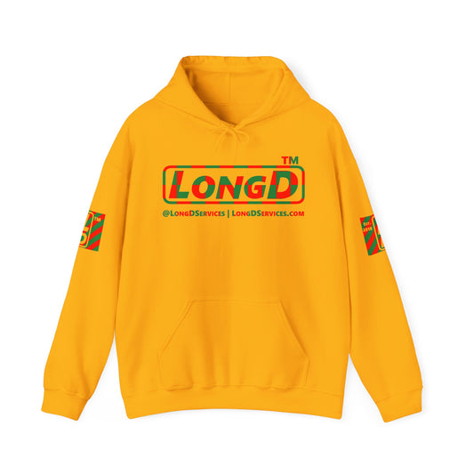 LongD Tag-domain positive checkered 4-print logo (Xmas colors) hoodie