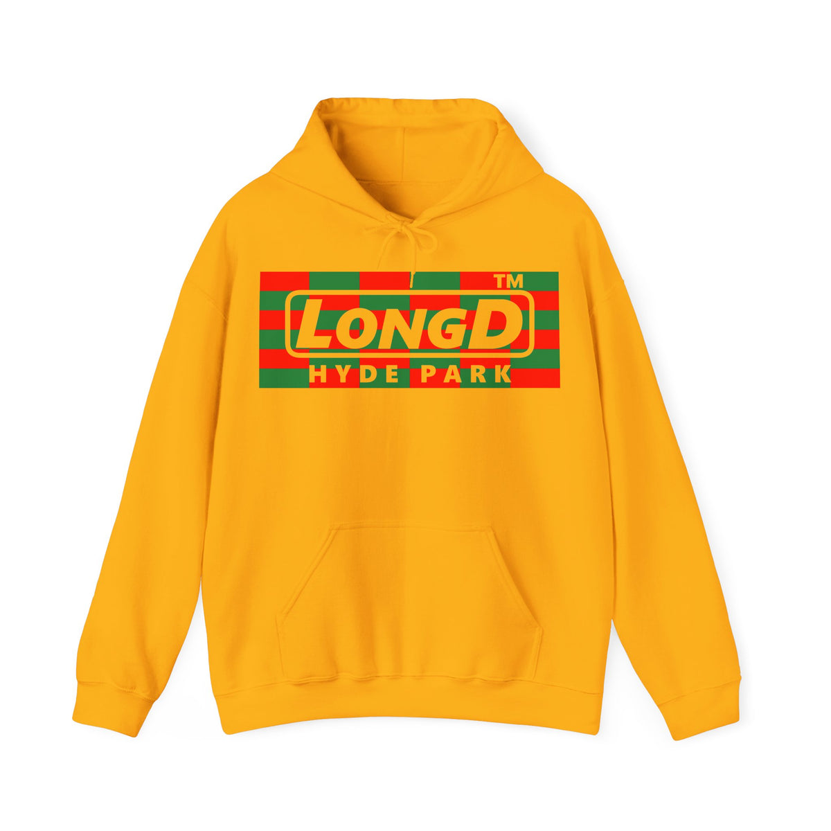 LongD Hyde Park negative tiled logo (Xmas colors) hoodie