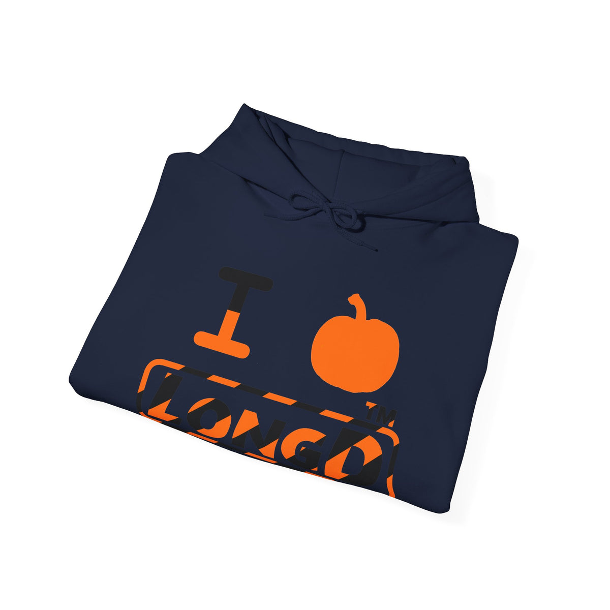 I pumpkin LongD Tag-domain positive 12-striped logo hoodie