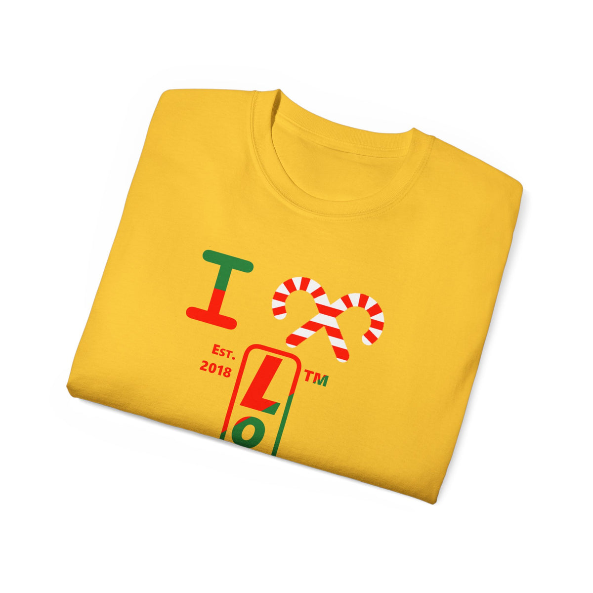 I candy cane LongD Tag positive upright pixel-weighted 4-striped 4-print logo cotton tee