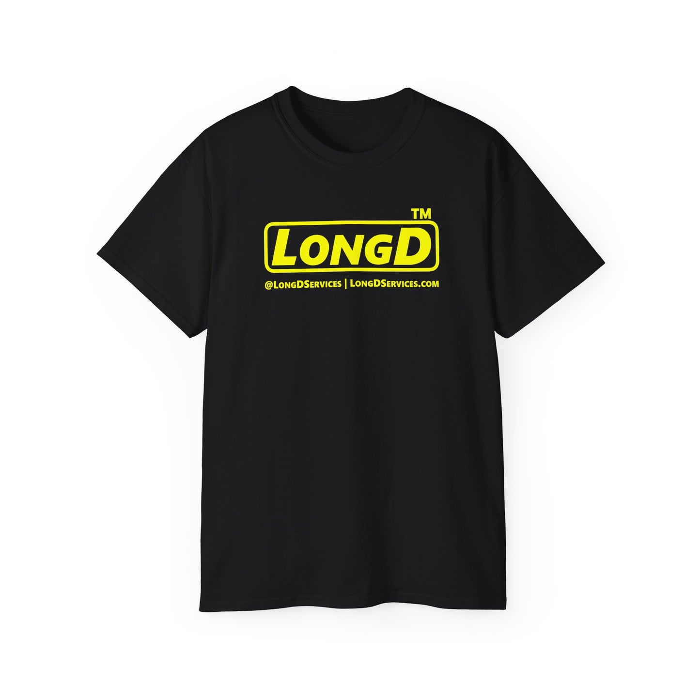 LongD Tag-domain positive alternate basic logo cotton tee