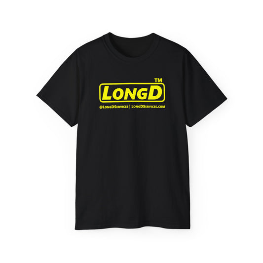 LongD Tag-domain positive alternate basic logo cotton tee