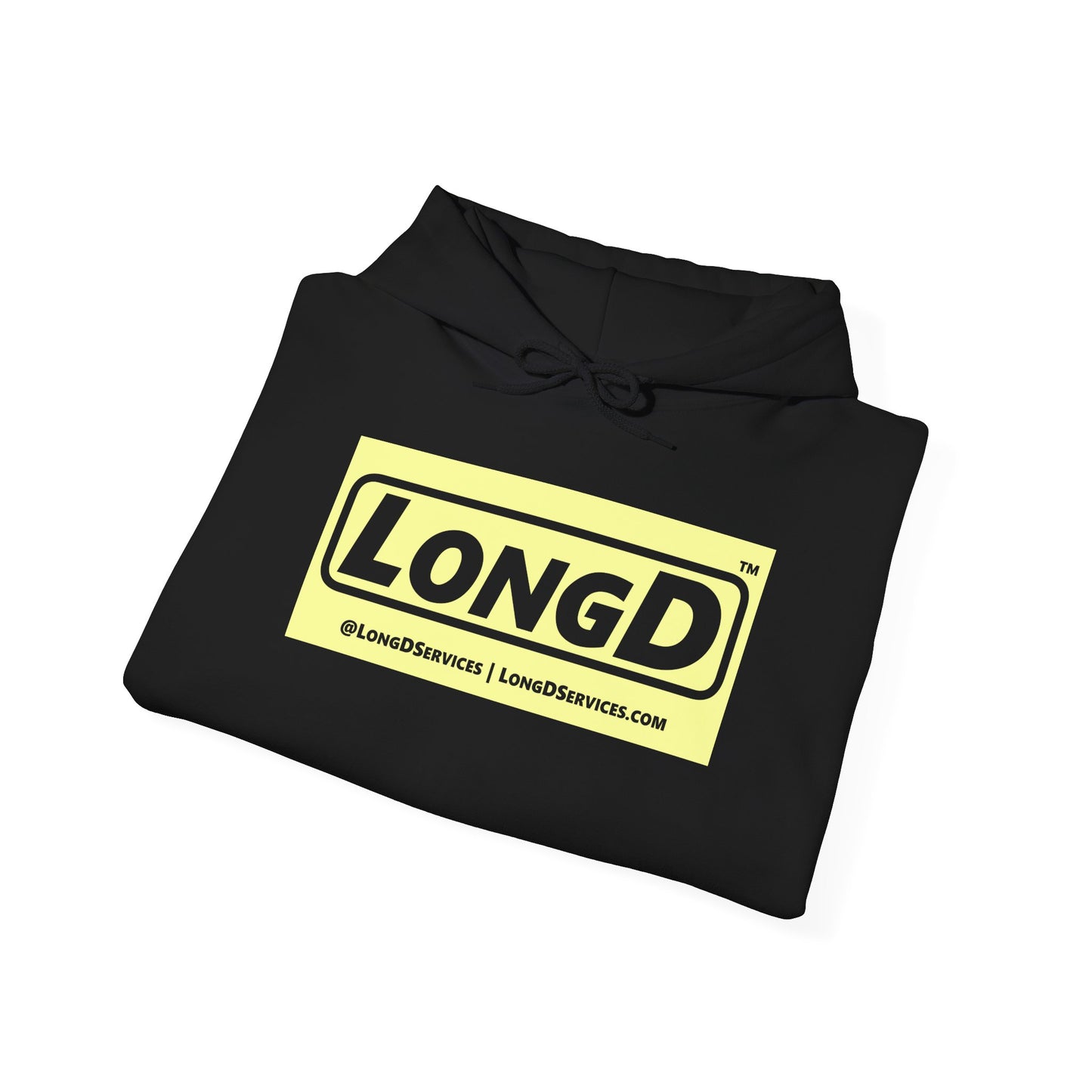 LongD® Logo Hoodie pastel negative yellow text