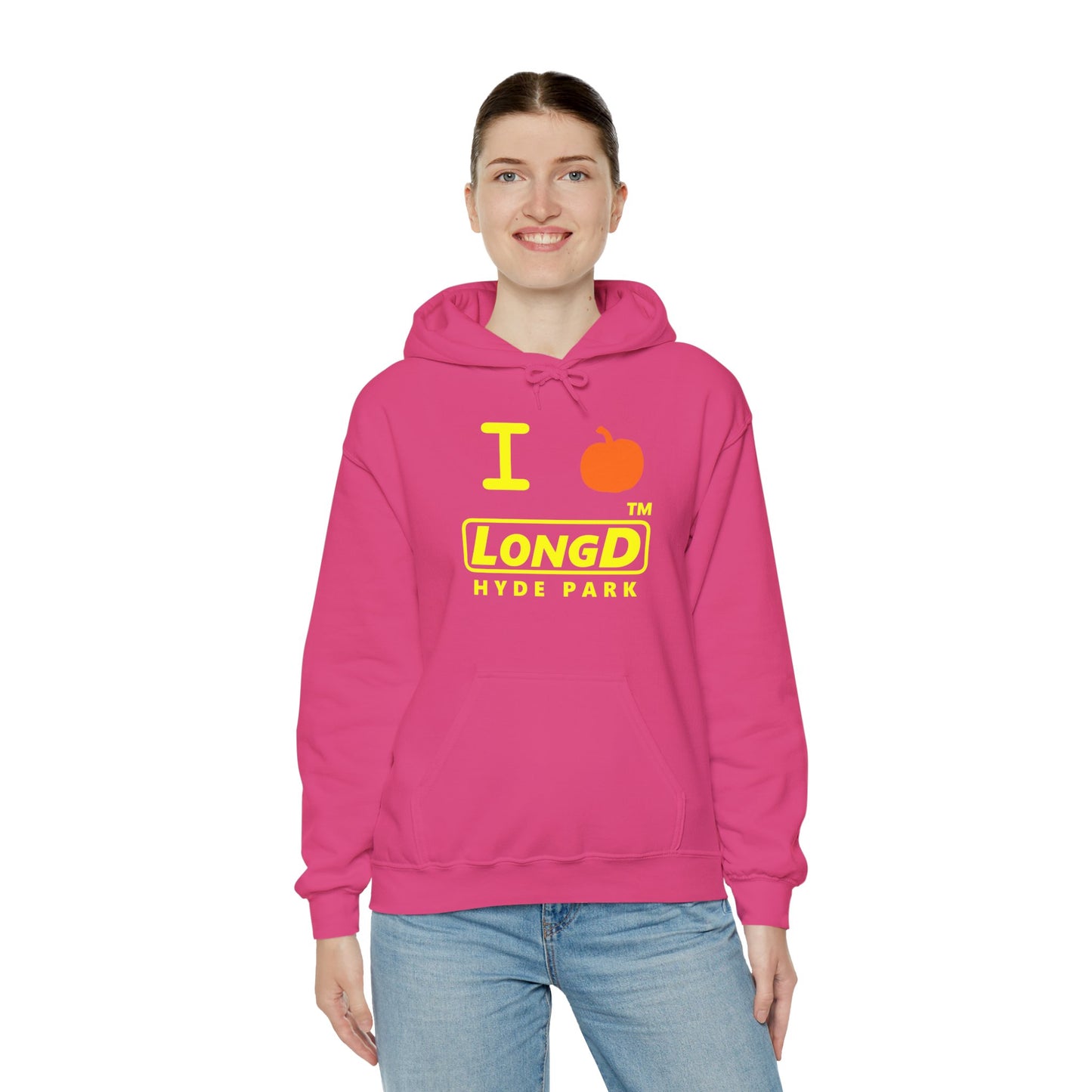 I Pumpkin LongD® Logo Hoodie yellow basic Hyde Park logo