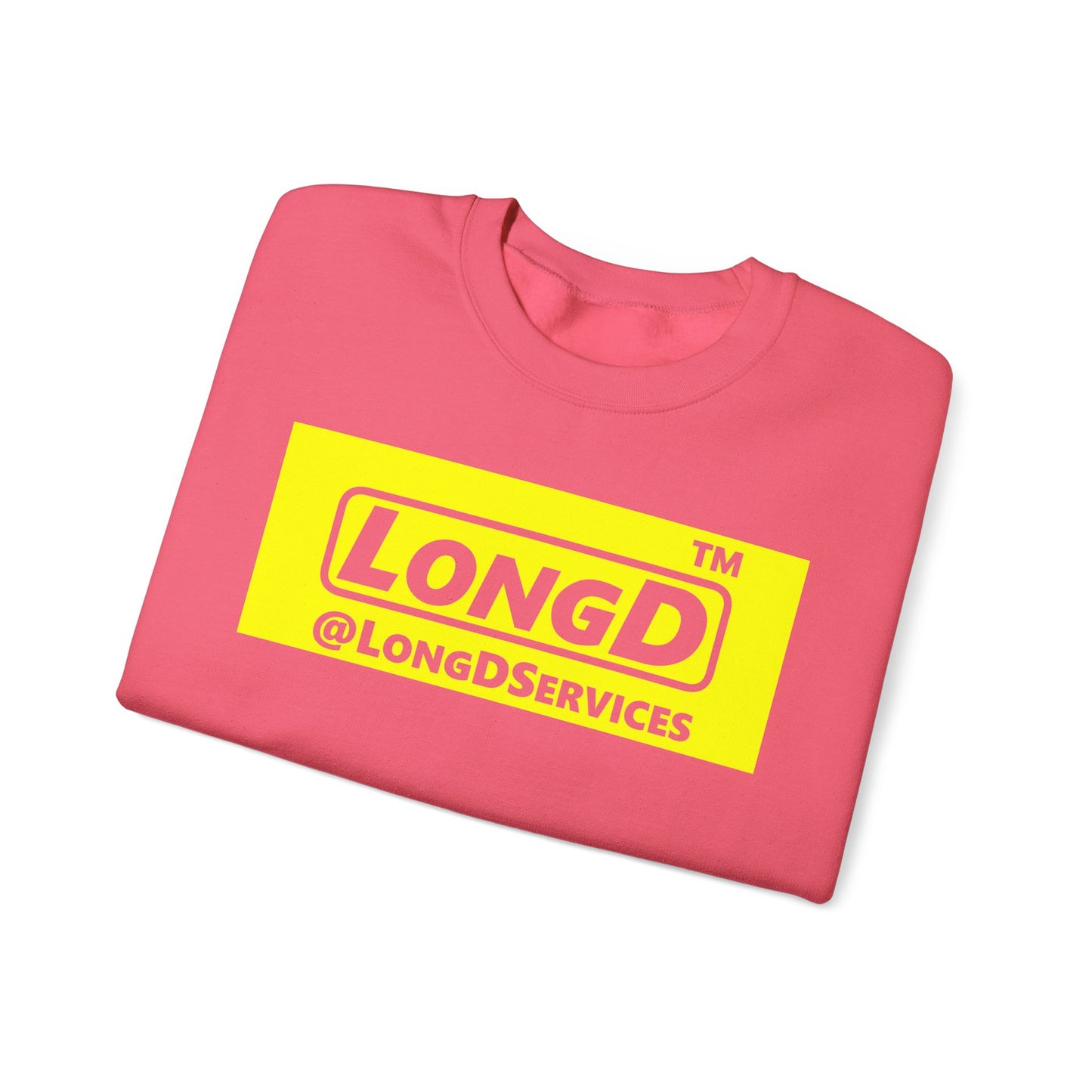 LongD negative reverse Tag logo crewneck sweatshirt