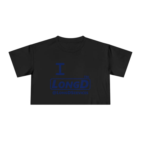 I Bunny LongD basic official Tag Logo Crop Tee