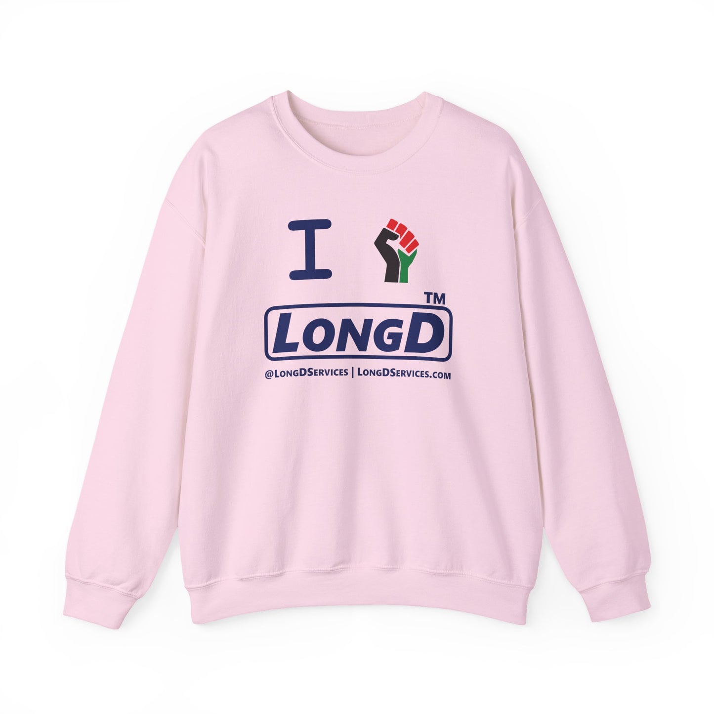 I fist LongD official basic tag-domain logo crewneck sweatshirt