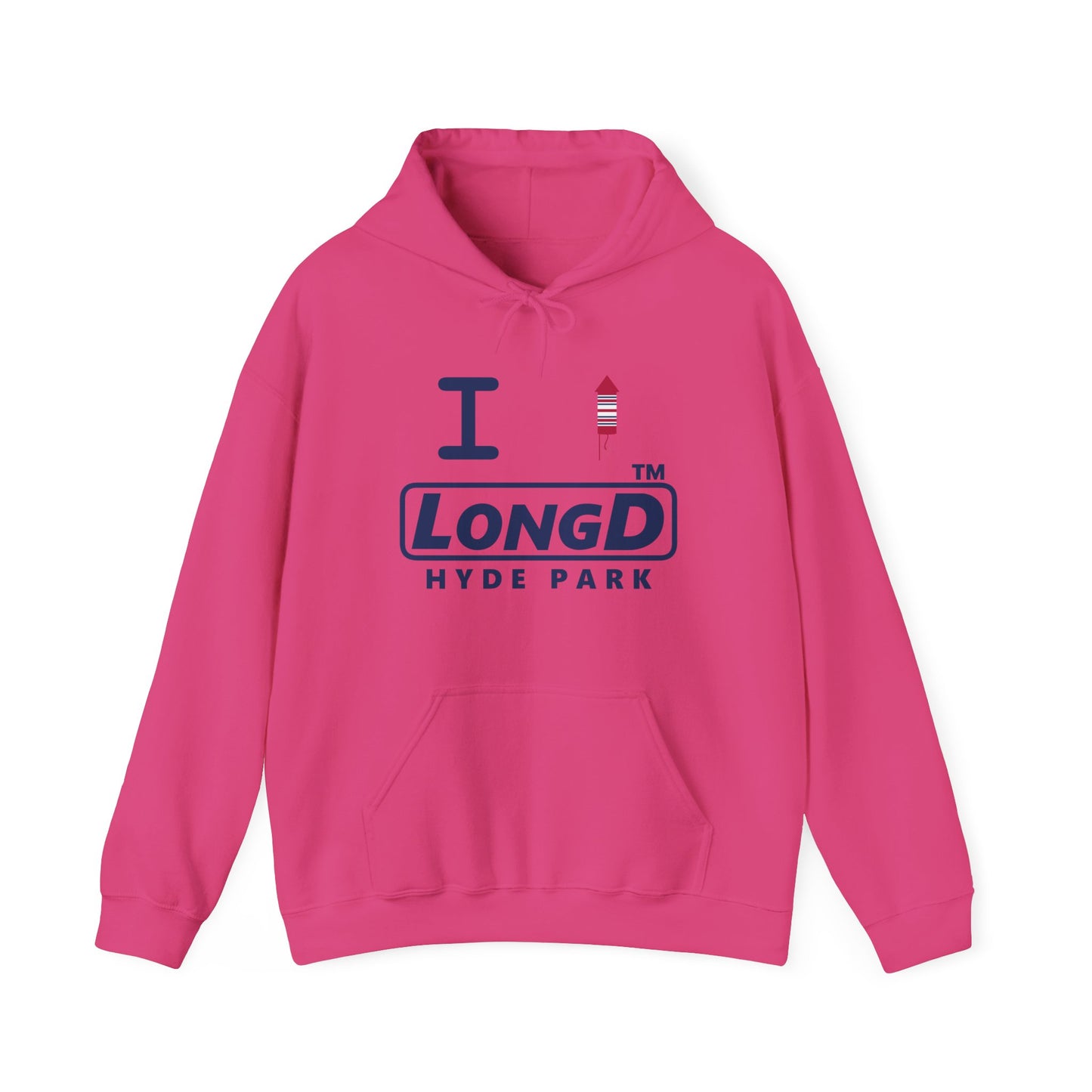 I firecracker LongD® positive basic official Hyde Park logo hoodie