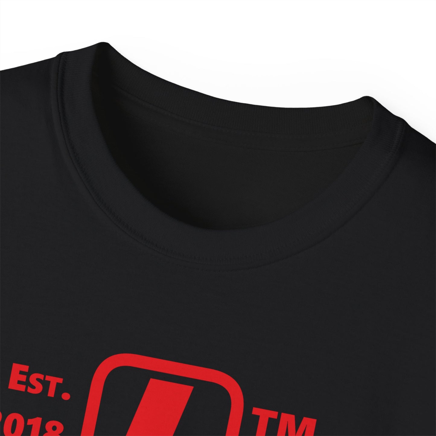LongD Cotton Tee positive horizontal striped Chicago upright logo (Pride colors)