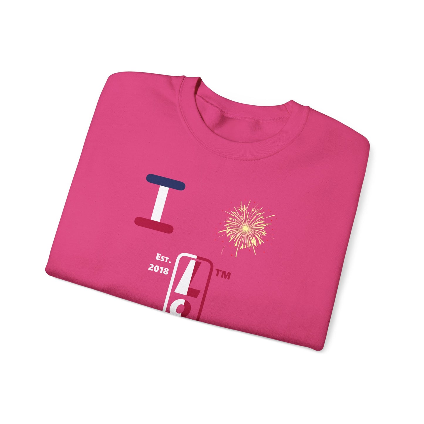 I Burst LongD positive quarters Hyde Park upright logo crewneck sweatshirt